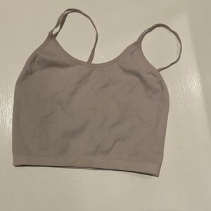 Bozzolo Ribbed Crop Tank in Light Mauve